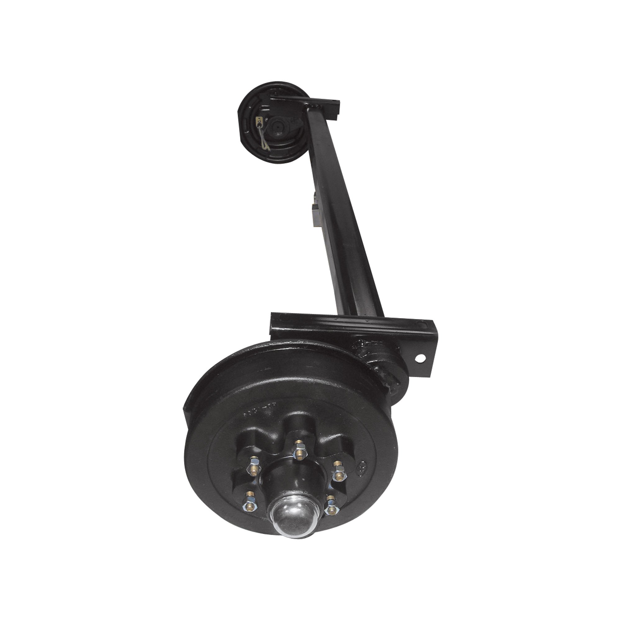 Reliable Rubber Torsion Trailer Axle — 5200-Lb. Capacity, Electric Brakes & Drums, 30° Below Start Angle